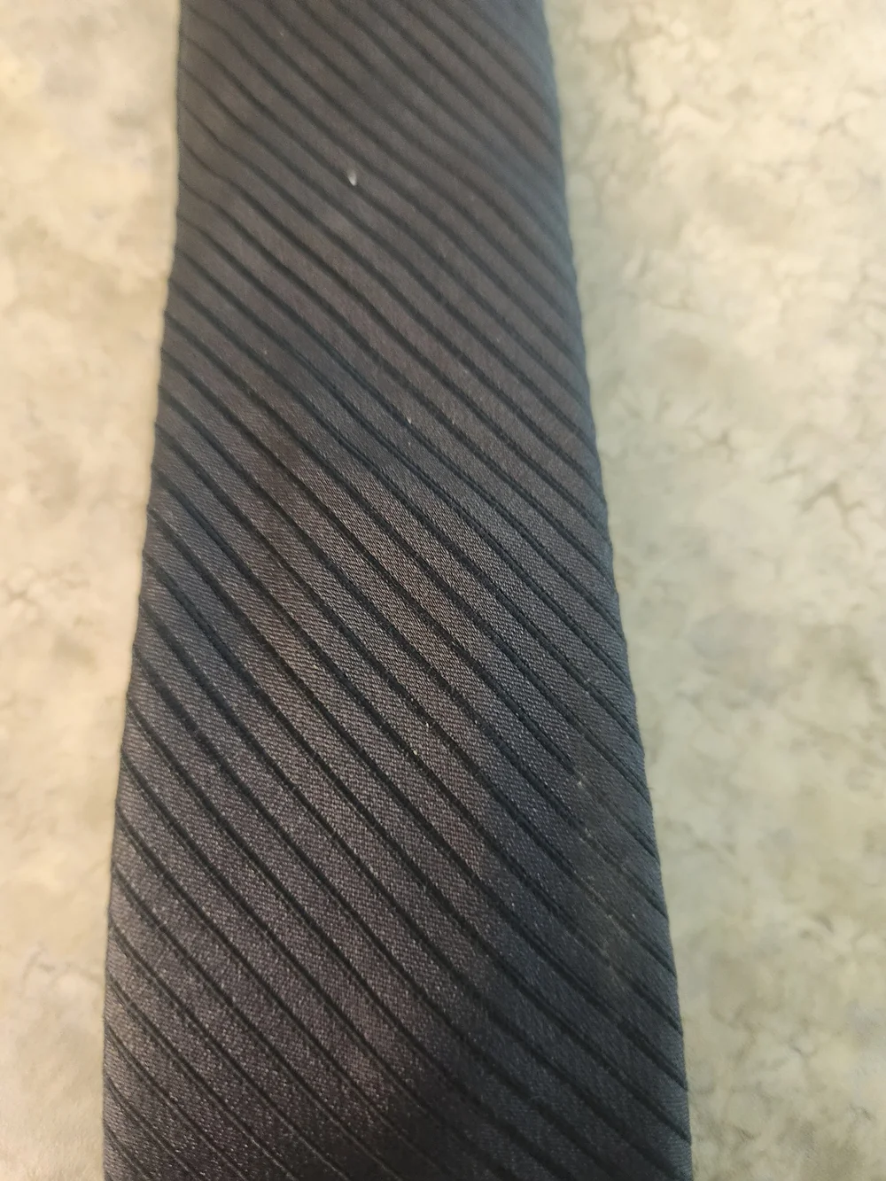 Vintage Calvin Klein Black Skinny Diagonal Striped Tie